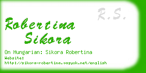 robertina sikora business card